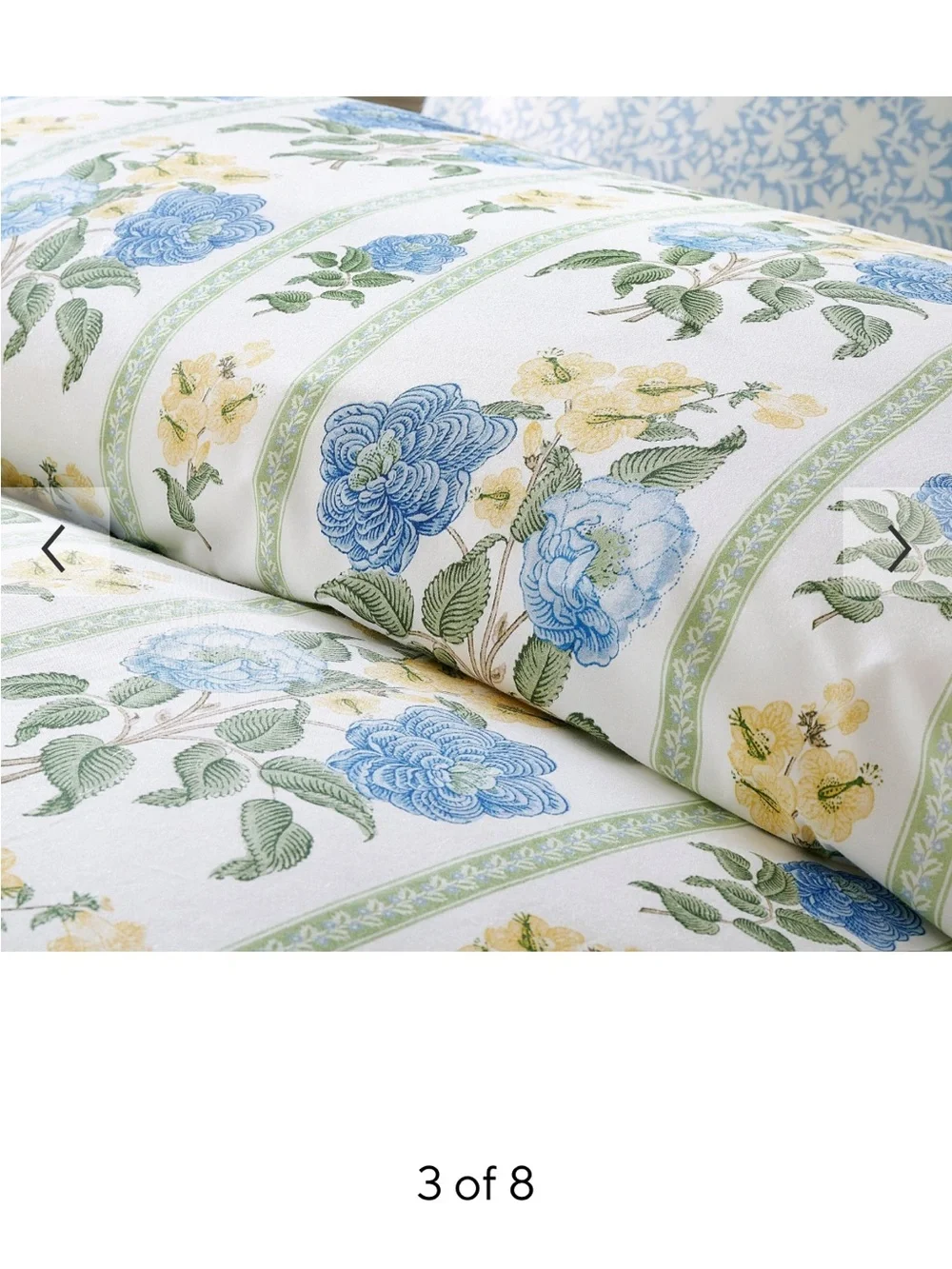 Pottery Barn Krysta Floral Reversible Percale Duvet Cover King